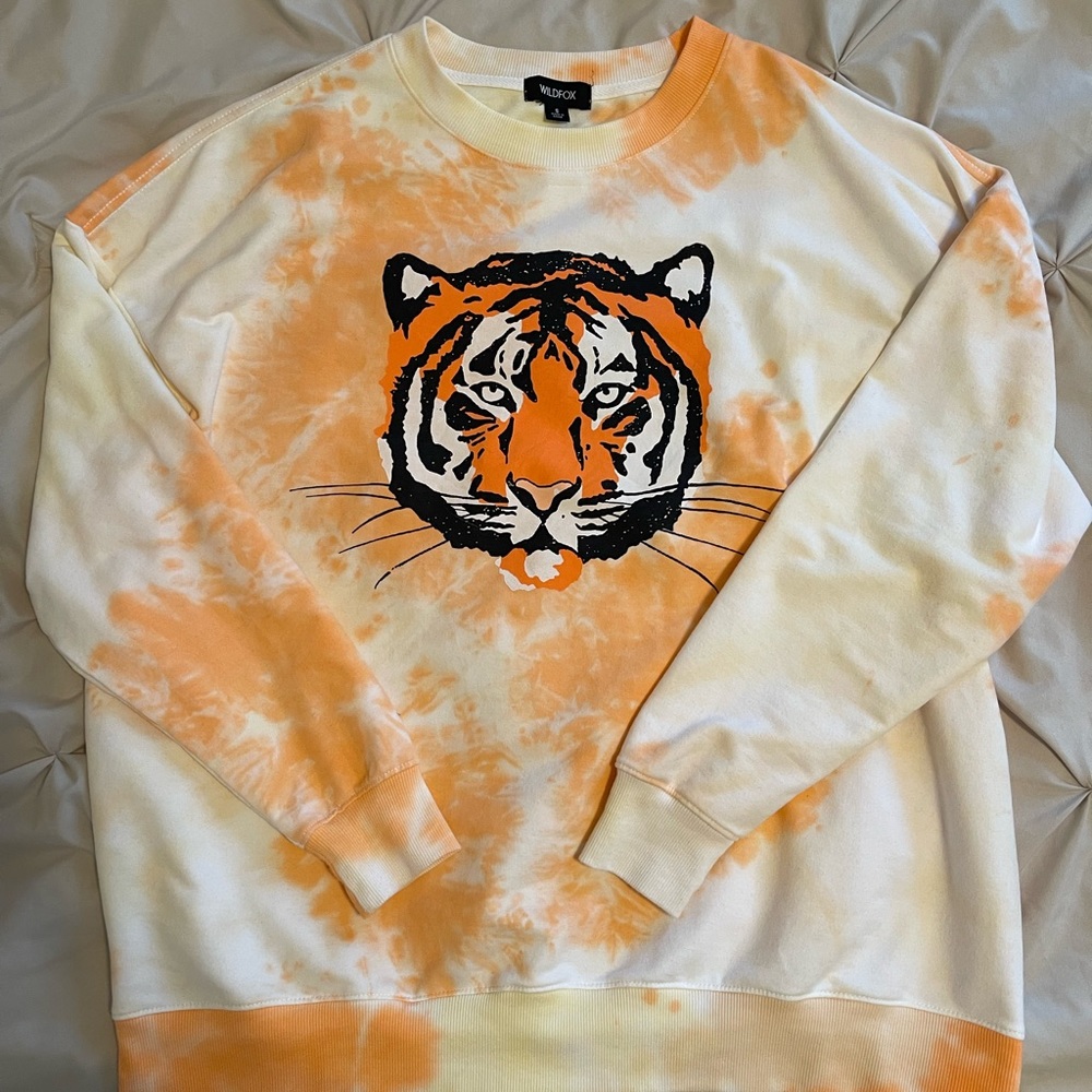 Tie dye tiger sweatshirt